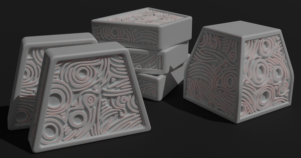 tak pedras conjunto zelda temático zach 3D modelos brinquedos jogos borda jogo tabuleiro botw Projeto gametoken 3d print model - Mito3D