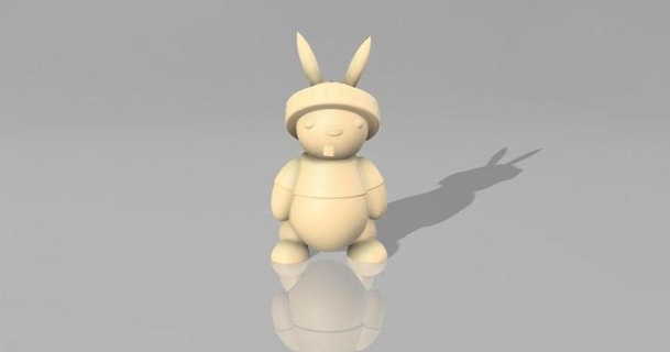 Coelho confusão 3D modelos arte Projeto designs thingiverse 3d print model - Mito3D