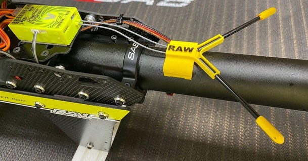 sab goblin raw 700 antenna boom mount 3d 3D Models Hobby & Makers RC Robotics 3d print model - Mito3D