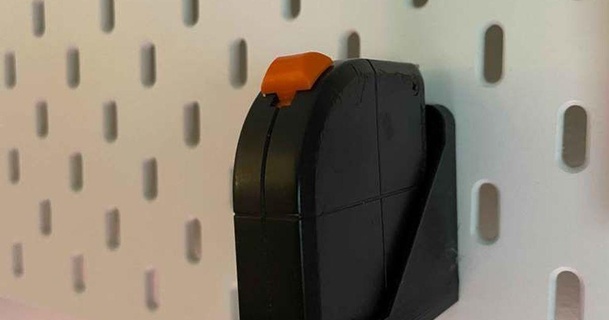 ikea skadis tape measure holder ilovechaos 3D Models Hobby & Makers Tools tapemeasure thingiverse 3d print model - Mito3D