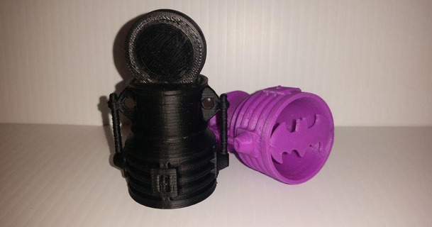 bat signal led flashlight jneilliii 3D Models Toys & Games Outdoor batsignal batman halloween ledflashlight ledlight 3d print model - Mito3D