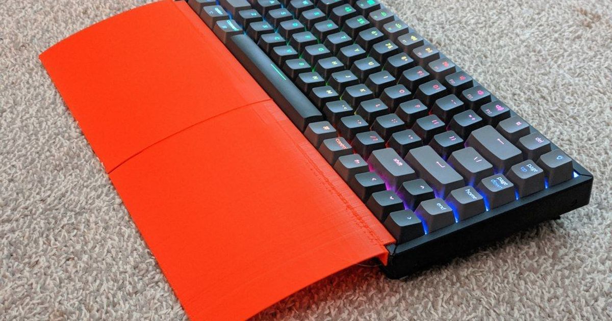 keychron k2 wrist rest ongxeno 3D Models Gadgets Computers keyboard wristrest thingiverse 3D print model - Mito3D