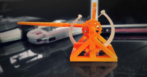Vinci mini catapulte erkark 3D modèles jouets Jeux 3dprintedcatapult bureau pennycatapulte 3d print model - Mito3D