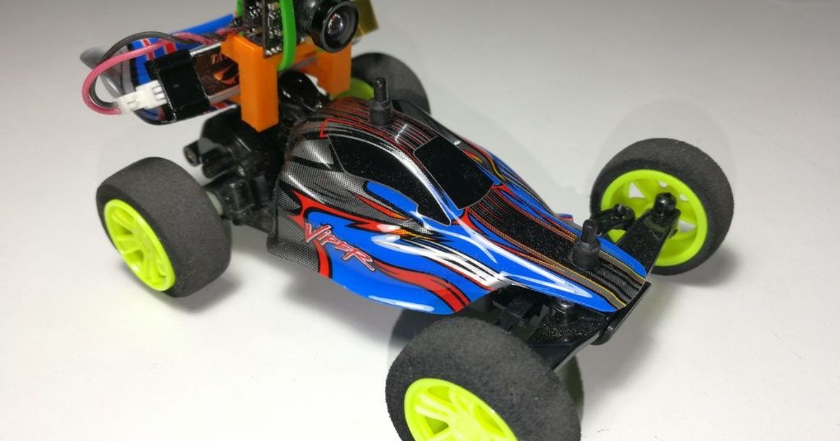 velocis fpv cámara soporte erkark 3D modelos pasatiempo hacedores RC robótica aio aiocam coche vehiculo fpvcar 3D print model - Mito3D