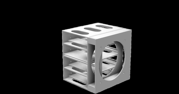 quadruple disc enclosure 120 fan case pmaartense 3D Models Gadgets Computers thingiverse 3d print model - Mito3D
