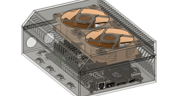 btt octopus v10 motherboard case stacking layers 3D Models Printers - Upgrades bigtreetech cablemanagement fanholder 3d print model - Mito3D