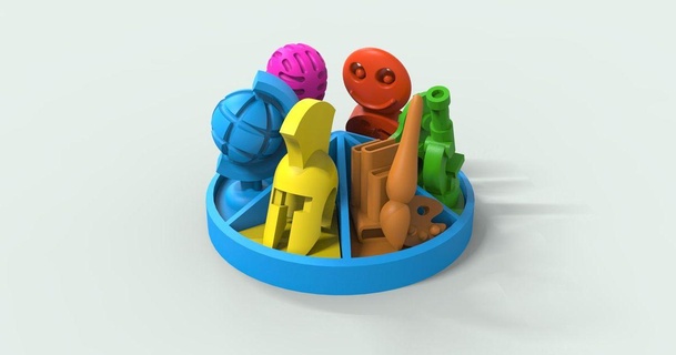 simbólico trivial búsqueda 3D modelos juguetes juegos tablero mesa juego azar 3d print model - Mito3D