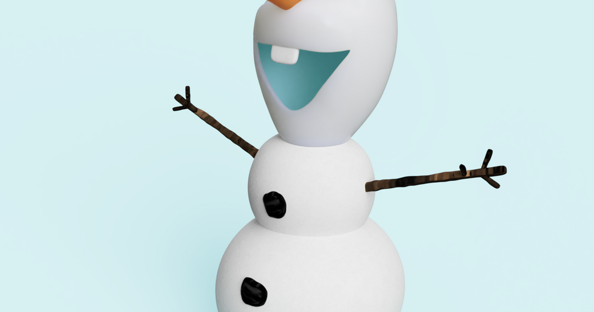 olaf congelado Sla dlp kleiner latín 3D modelos Arte diseño esculturas escarchado monigote nieve 3D print model - Mito3D