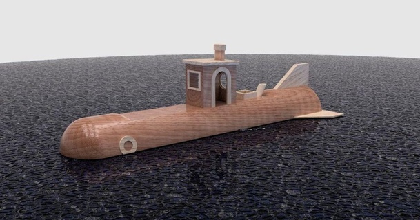 benchy submarine kleiner Latin 3D modèles imprimantes tester chose universelle 3d print model - Mito3D