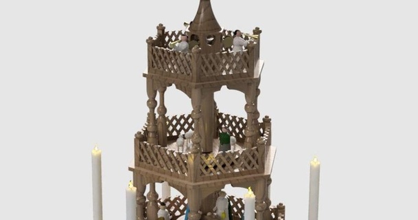 Noël pyramide kleiner Latin 3D modèles Ménage maison équipement noël weihnachten chose universelle 3d print model - Mito3D