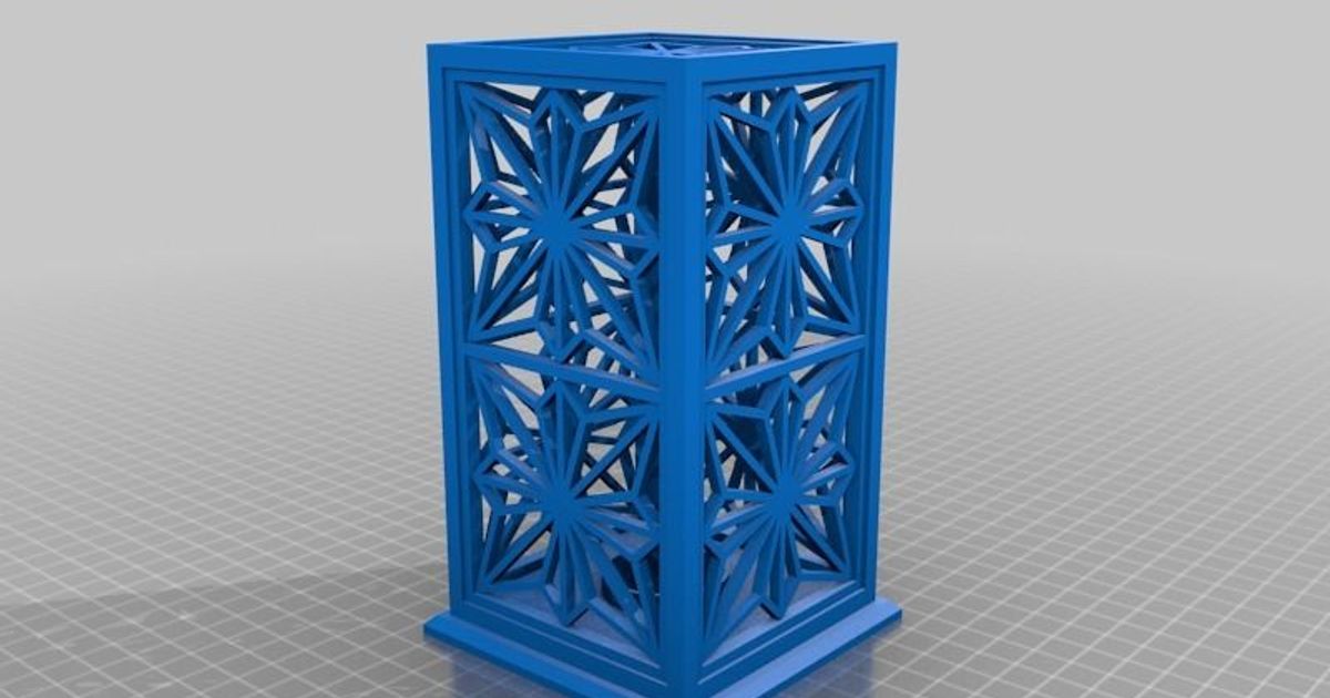 kumiko chá luz lanterna 2 gbpeoplesjr 3D modelos casa equipamento Chá leve thingiverse 3D print model - Mito3D