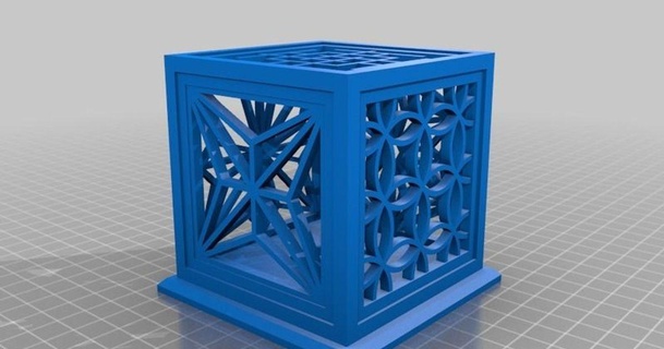 kumiko 4n1 half wall lattern 1 gbpeoplesjr 3D Models Household Other House Equipment lantern tealight thingiverse 3d print model - Mito3D
