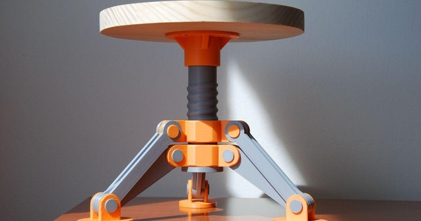 height adjustable masa sandalye Thorin Oakenshield 3D modeller ev halkı mutfak teknik döner tabla ayarlanabilir 3d print model - Mito3D