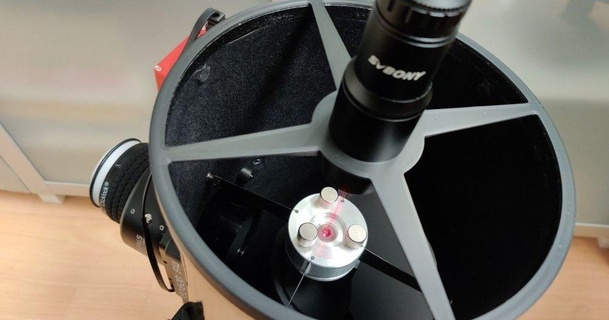 araignée laser outil 150mm newtonien télescope Luke 3D modèles apprentissage physique astronomie astrophotographie collimateur 3d print model - Mito3D