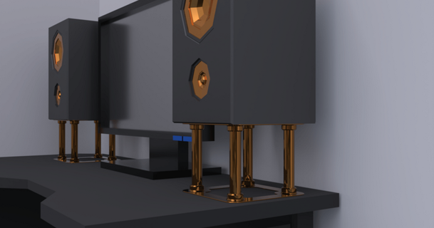 altoparlante In piedi jr 3D Modelli gadget Audio audiofilo audio domestico Altoparlanti tenere controllo 3d print model - Mito3D