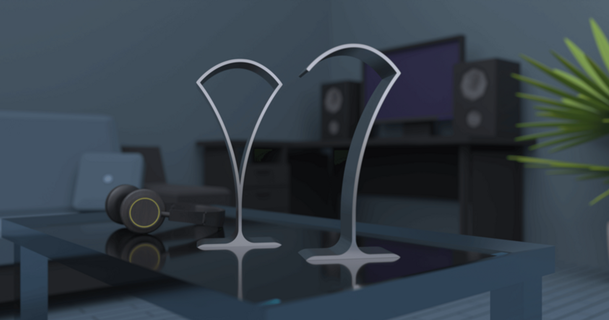 kulaklık ayakta durmak jr 3D modeller gadget'lar ses tutucu sahibi 3d print model - Mito3D