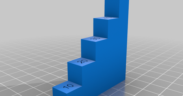 Kalibrierung Turm Höhe 10 50mm 2inches 10mm Schritte Baumino 3D Modelle Drucker Prüfung Benchmark Achse 3d print model - Mito3D