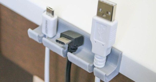 USB kablo Kulp destek manabun 3D modeller ev halkı ekipman Kablo klipsi tutucu kablosu usb sahibi şeytani 3d print model - Mito3D