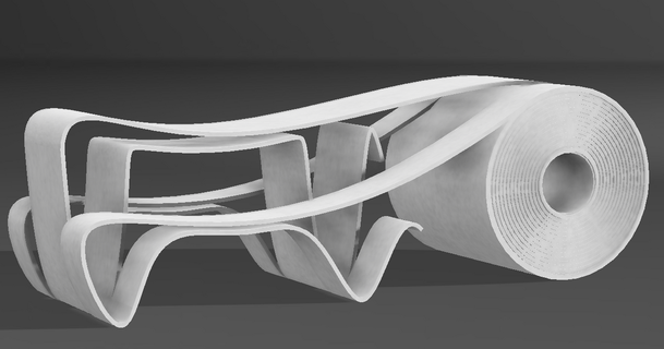 toilette papier pique nique table stoked 3d 3D modèles art conception sculptures rouleau 3d print model - Mito3D