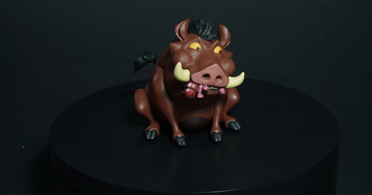 pumba león Rey 1994 jamiekorte 3D modelos juguetes juegos acción cifras estatuas 3D print model - Mito3D