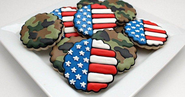 memorial day cookie cutter set teamoliva 3D Models Hobby & Makers Other Ideas camo camouflage ccutter 3d print model - Mito3D