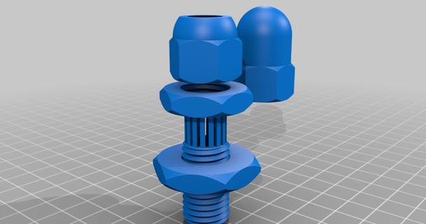 parameterized cable gland pma 3D Models Hobby & Makers Other Ideas cablegland thingiverse 3d print model - Mito3D