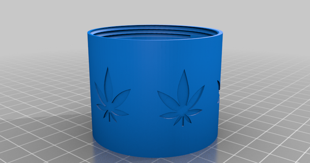 weed jar ii dual color jonbourg 3D Models Household Other House Equipment thingiverse 3d print model - Mito3D