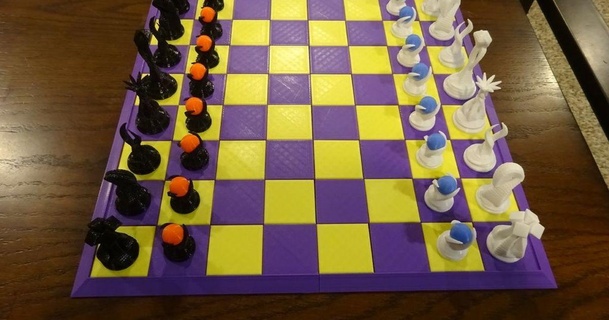 scacchi tavola 4 sezione jonbourg 3D Modelli giocattoli Giochi thingiverse 3d print model - Mito3D