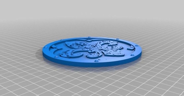 fleur lis Coaster mur art jonbourg 3D modèles Ménage maison équipement chose universelle 3d print model - Mito3D
