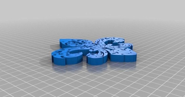 flor lis Jonbourg 3D modelos arte Projeto 2D pratos logotipos thingiverse 3d print model - Mito3D