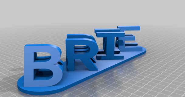 brieanna Dub + jub 3d druckt 3D Modelle Kunst Design 2D Platten Logos angepasst thingiverse 3d print model - Mito3D