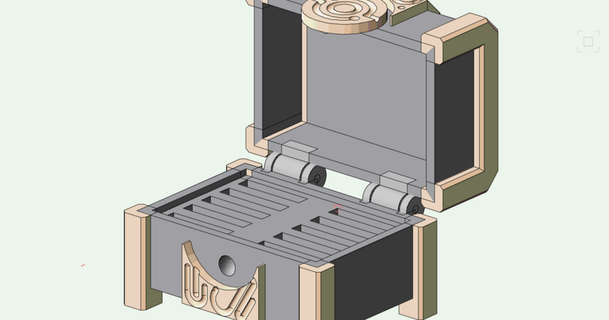 switch cartridge case - breath wild sheikah chest interlockprinting 3D Models Gadgets Other botw breathofthewild cartridgeholder 3d print model - Mito3D