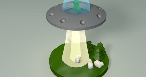 ufo ladro coloni catan remixare perdita 3D Modelli giocattoli Giochi tavola alieno ovni 3d print model - Mito3D