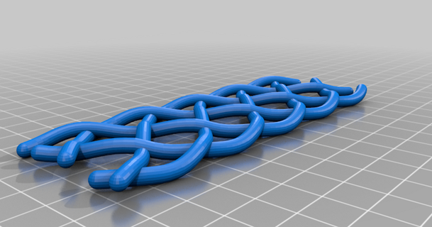 five strand straight braid openscad openscaddad 3D Models Learning Math braided math mathematics mathart 3d print model - Mito3D