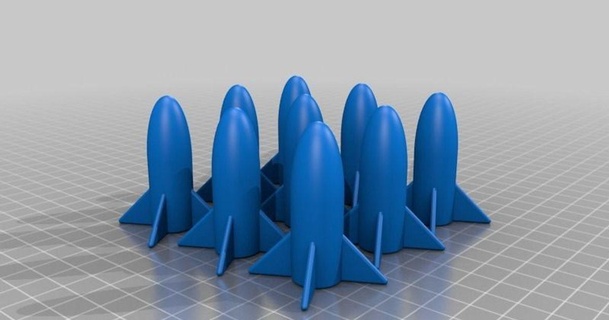 9 razzi openscaddad 3D Modelli passatempo creatori idee bomboniere gettone gettoni giocattolo giocattoli 3d print model - Mito3D