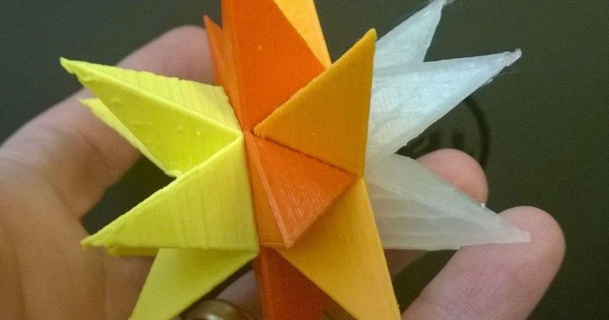 multi part stellato icosaedro openscaddad 3D Modelli arte design disegni Natale ornamento natale matematica mathart 3d print model - Mito3D