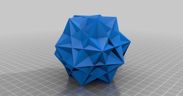 stellated rhombisch Triacontaeder openscaddad 3D Modelle Lernen Mathematik Kunst Mathart ziemlich thingiverse 3d print model - Mito3D