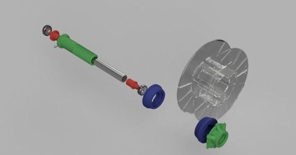 taz 6 biriktirmek Kulp destek şaft karıştırmak 3D modeller yazıcılar yükseltmeler lulzbottaz6 şeytani 3d print model - Mito3D