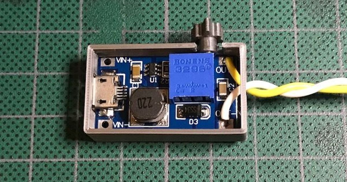 micro USB aumentar convertidor alojamiento haría 3D modelos pasatiempo hacedores electrónica caja electronica recinto electronico alojamiento thingiverse 3D print model - Mito3D