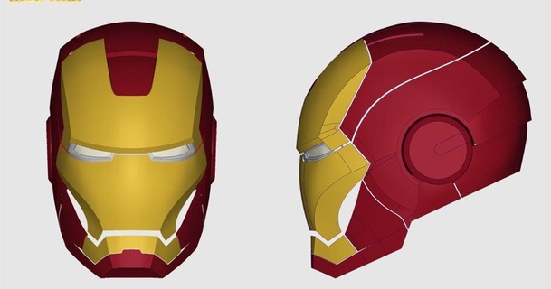 iron man front face cover caden 3D Models Costumes & Accessories Props ironmanhelmet 3d print model - Mito3D