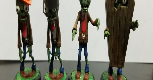 pvz 28mm figures remix lordogrecorsair 3D Models Toys & Games Outdoor plantsvszombies pvzcharacters zombie zombies thingiverse 3d print model - Mito3D
