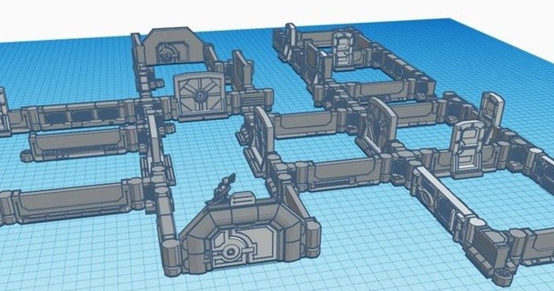 dungeon stick modern scifi spaceship lab bunker edited lordogrecorsair 3D Models Gadgets Other 28mm cyberpunk shadowrun wargaming 3d print model - Mito3D