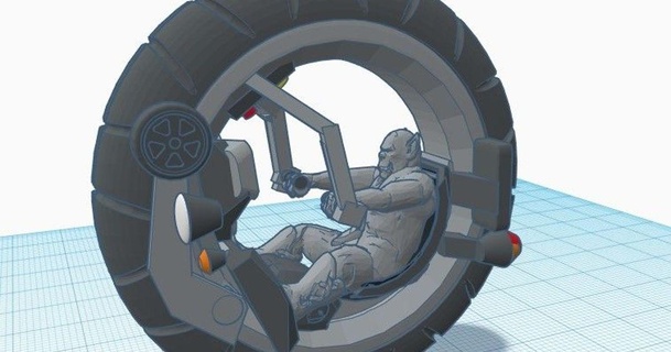 orc mono wheel biker lordogrecorsair 3D Models Gadgets Other thingiverse 3d print model - Mito3D