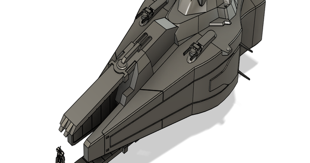 agamemnon-class refit 1 1700 k scale s 3D Models Toys & Games Vehicles gundam gunpla starship thingiverse 3d print model - Mito3D
