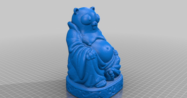 Buddha Gopher Wankelmut 3D Modelle Spielzeuge Spiele Aktion Zahlen Statuen Golang Maskottchen 3d print model - Mito3D