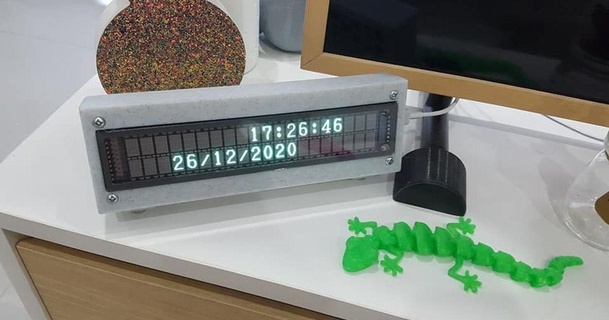 vfd saat cyneuse 3D modeller hobi yapımcılar elektronik Görüntüle esp8266 horloge 3d print model - Mito3D