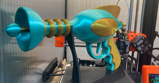 ray gun prop - print parts smaller printers dmeeze 3D Models Costumes & Accessories Props midcentury space 3d print model - Mito3D