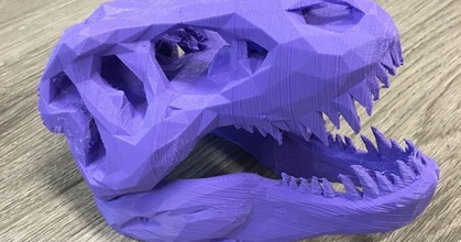 poly rex crâne makerwiz Télécharger libre stl modèle imprimablescom 3d modèles art conception sculptures dinosaure lowpoly 3d print model - Mito3D