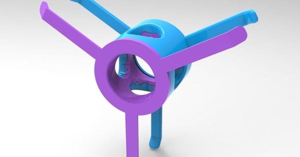 ca fil hold 3 fin dav88 3D Models Printers Accessories filamentspoolholder thingiverse 3d print model - Mito3D
