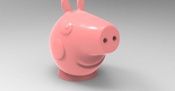 peppa toothpaste cap dav88 3D Models Household Bathroom thingiverse 3d print model - Mito3D